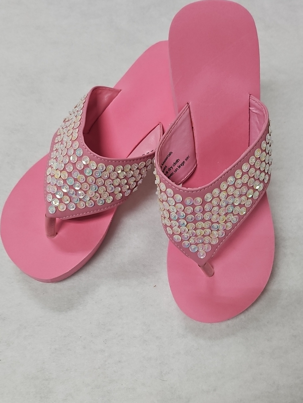 Pink Jeweled Women’s Platform Thong Sandals